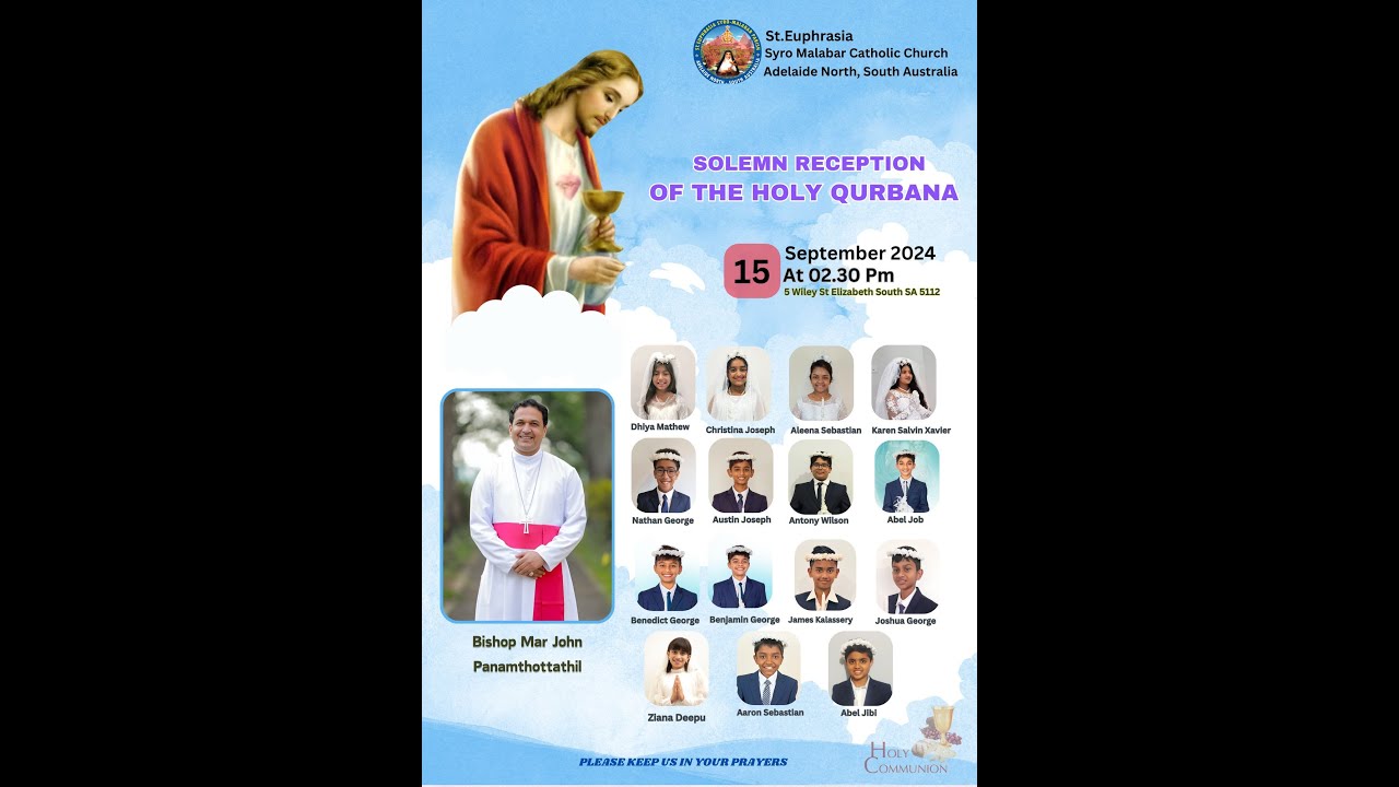 Solemn Holy Communion | St Euphrasia Syro Malabar Church Adelaide, South Australia | 15th Sep 2024 |