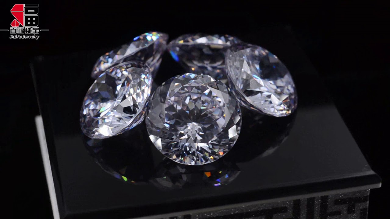 Round 30mm 5A quality White Cubic Zirconia CZ Stones