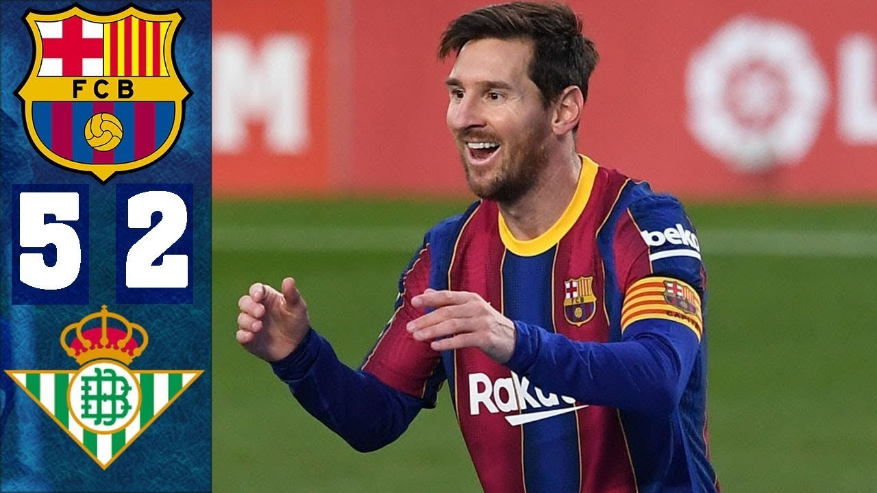 BARCELONA 5-2 BETIS RESUMEN COMPLETO