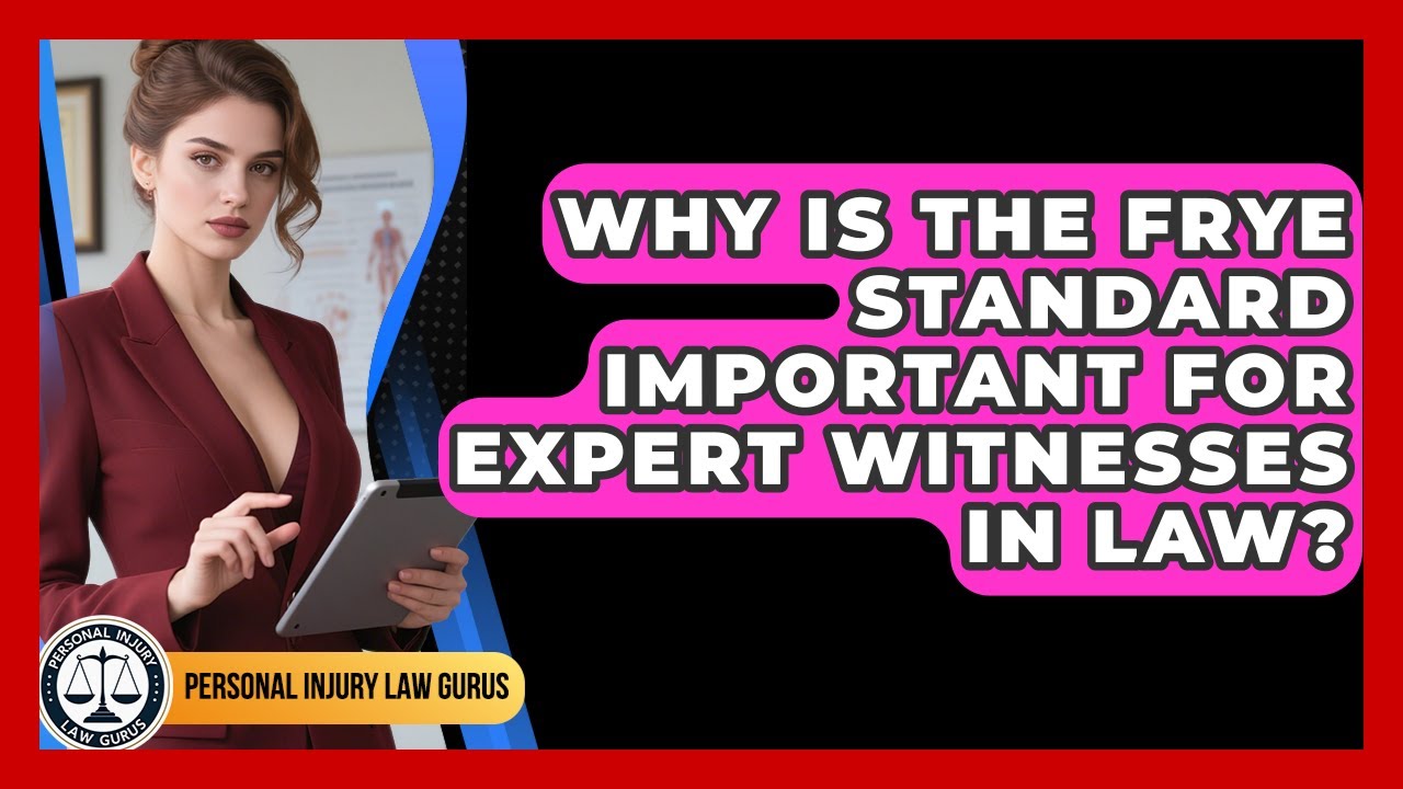 Why Is The Frye Standard Important For Expert Witnesses In Law? - Personal Injury Law Gurus