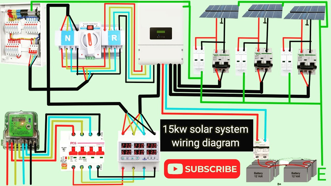 15kw on grid solar system wiring diagram | 15kw solar system net metering in pakistan