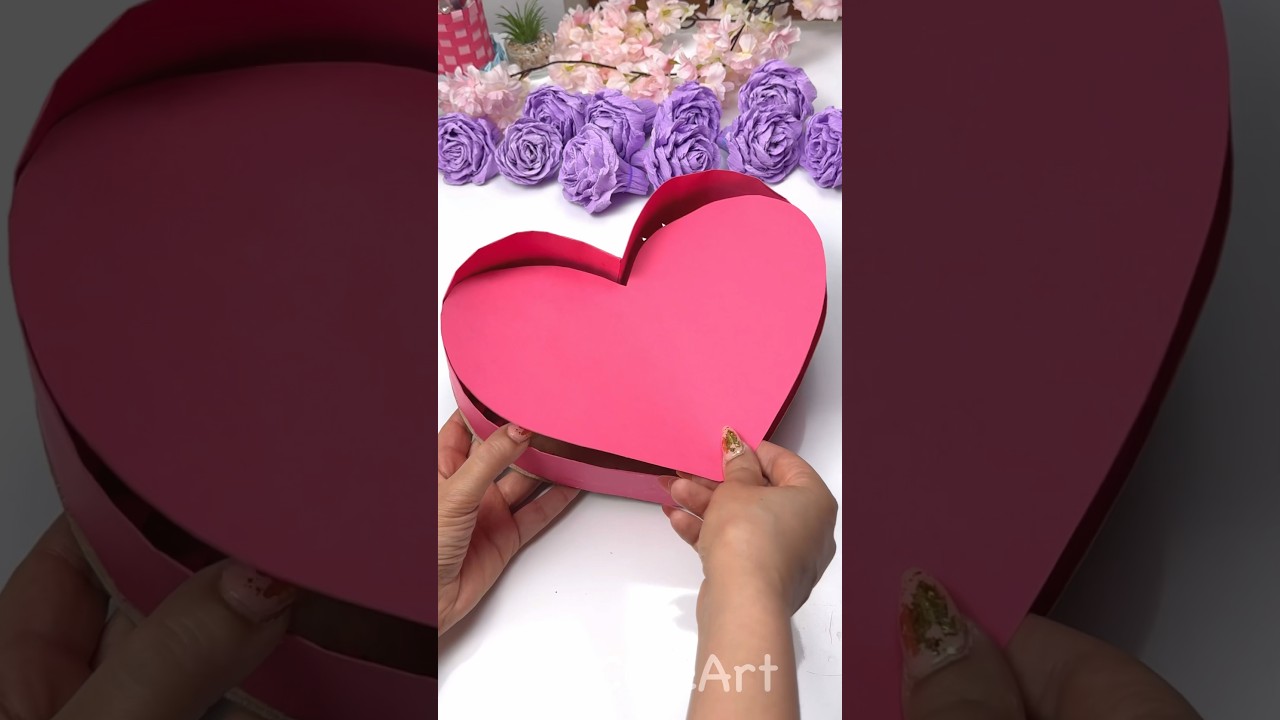 DIY box of flowers gift 🌸🎁