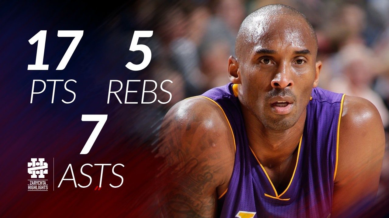 Kobe Bryant 17 pts 5 rebs 7 asts vs Mavericks 14/15 season