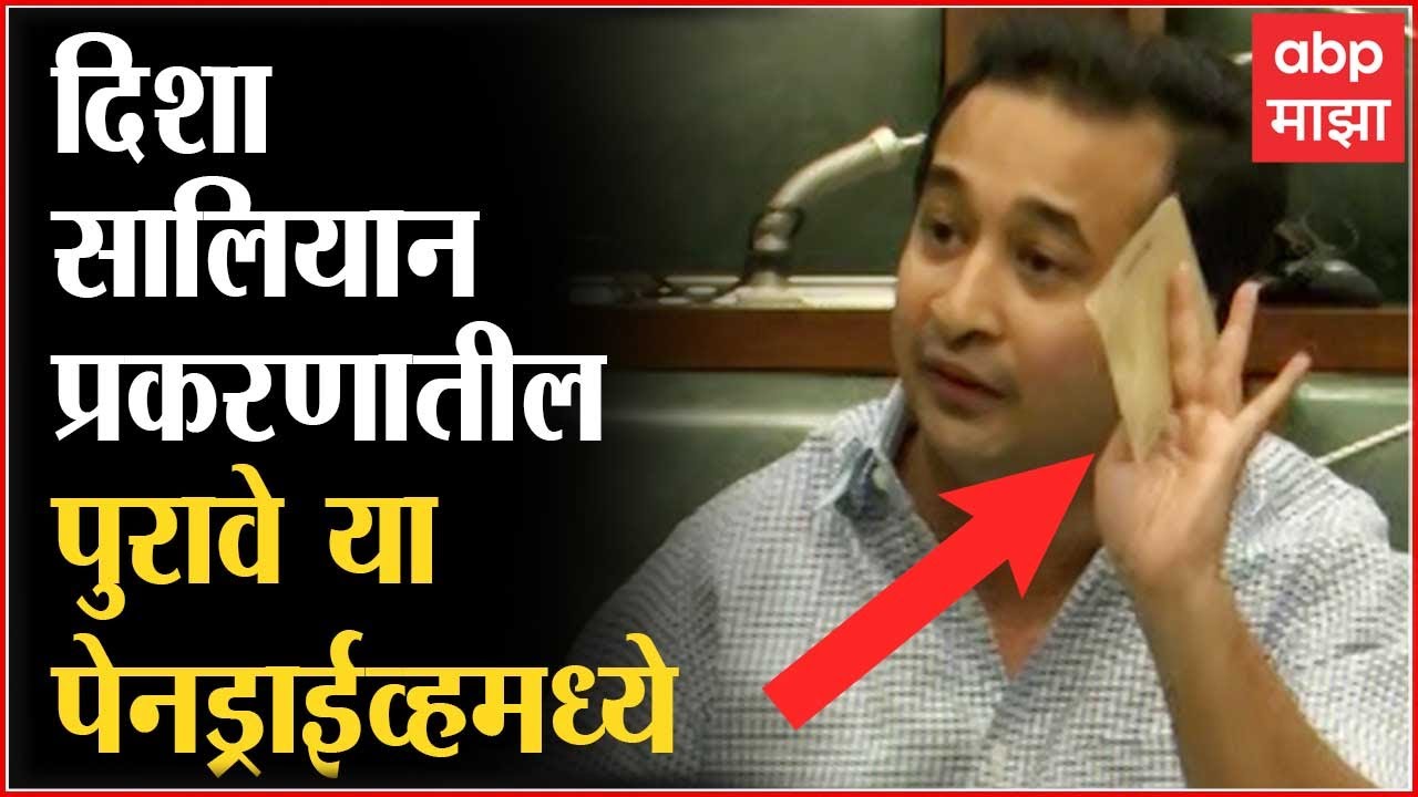 Nitesh Rane :दिशा सालियान प्रकरणात एका मंत्र्याचा सहभाग होता, त्याचे पुरावे या पेनड्राईव्हमध्ये आहेत