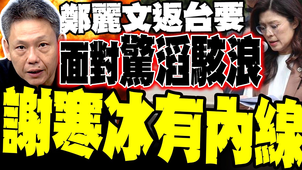 鄭麗文返台要面對驚滔駭浪! 謝寒冰爆有人要對蕭旭岑下重手 民進黨全面啟動政治清算