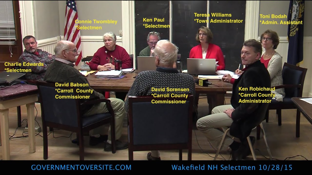 Wakefield NH Selectmen 10:28:15