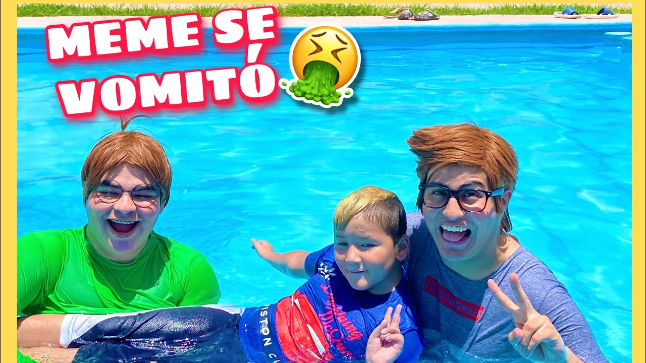 VAMOS A LA ALBERCA DE DIEGO / MEME SE VOMITÓ EN LA ALBERCA / COMPETENCIA DE CLAVADOS