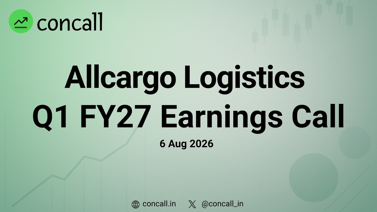 Allcargo Logistics Q1 FY27 Earnings Conference Call | Concall.in