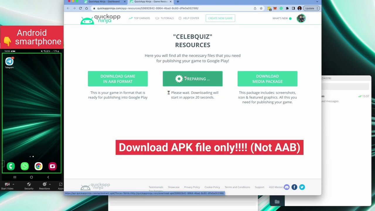 How to Test Your QuickAppNinja Game on Mobile via Telegram Messenger [Step-by-Step Tutorial]
