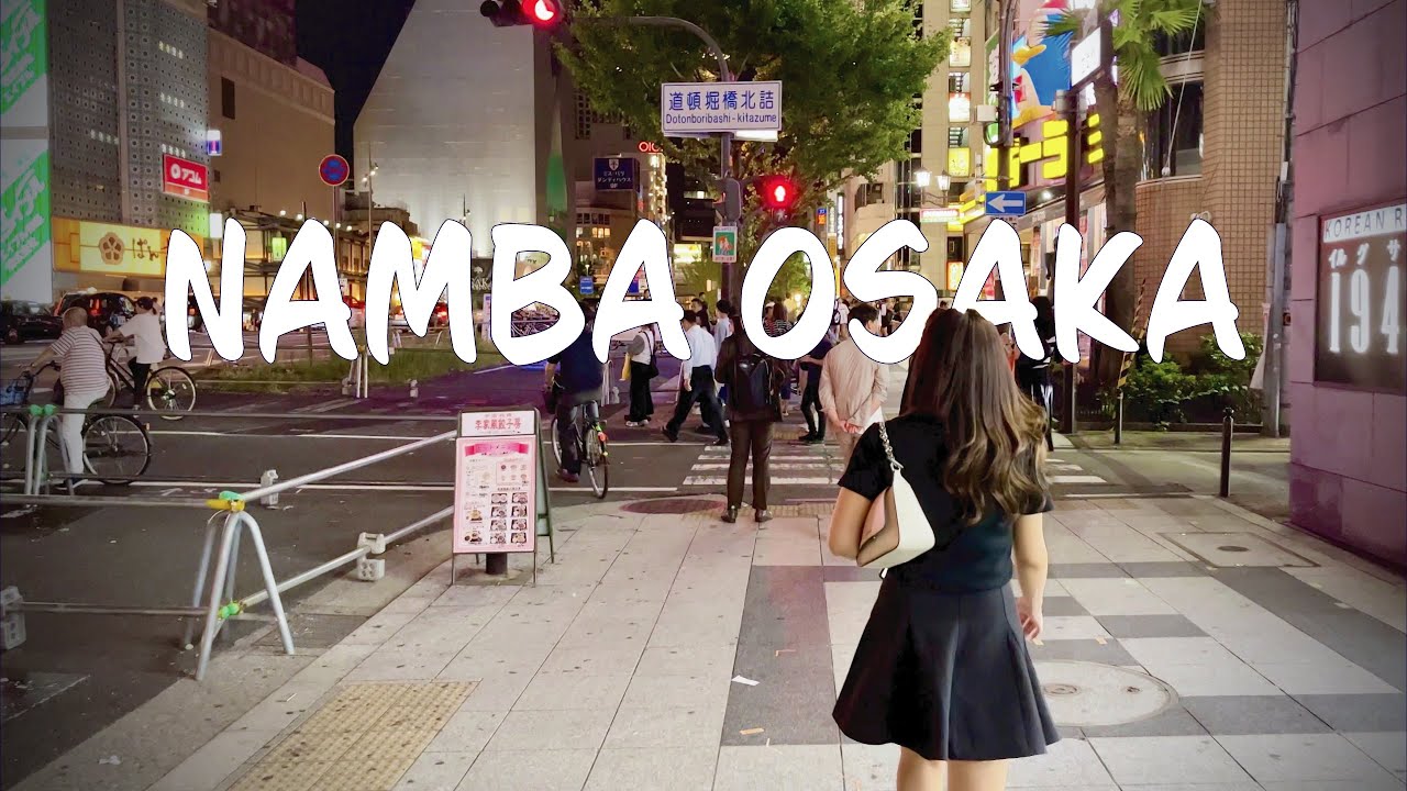 Летняя вечерняя прогулка в Намба, Осака｜4K HDR｜Namba, Dotonbori, Ночная прогулка по Осаке, Япония