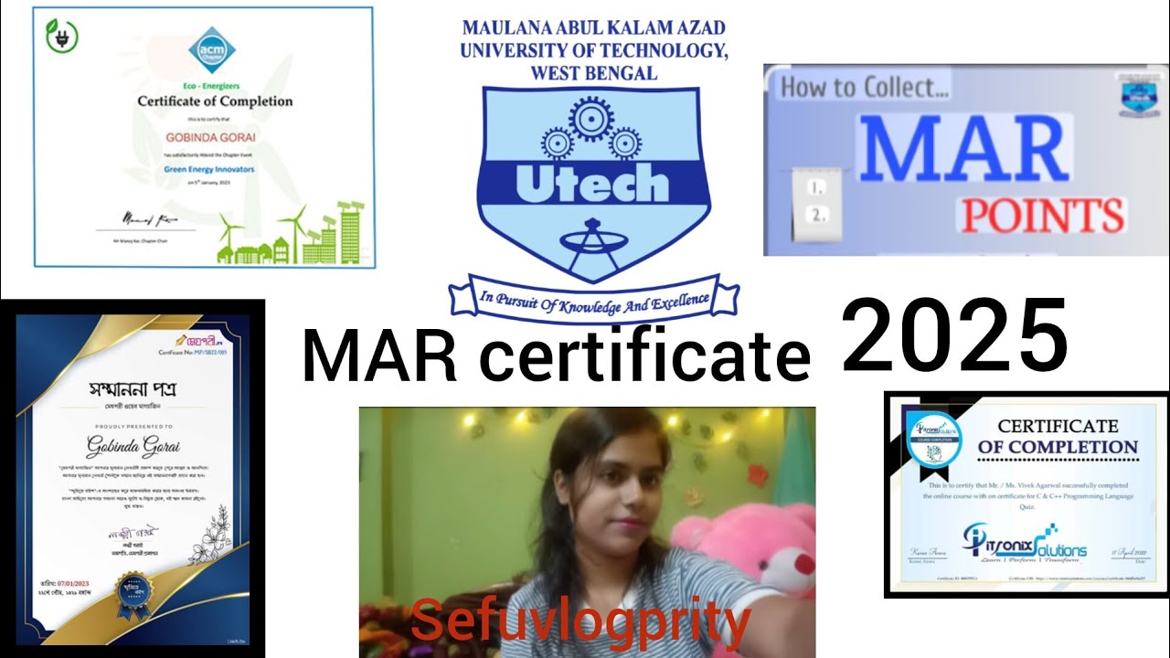How to collect MAR certificate ? 2025 #sefuvlogprity #maractivity #makaut #marpoint #2025 #exam #yt