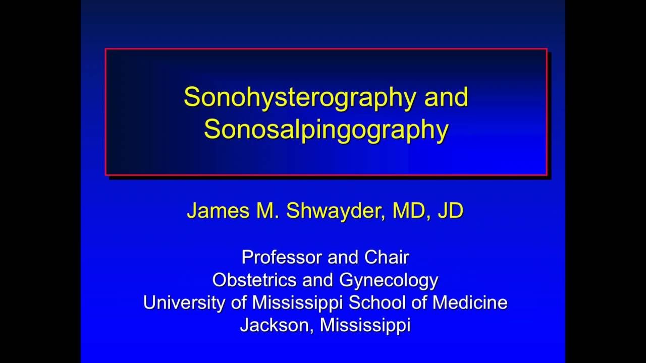 AIUM Webinar: Sonohysterography & Sonosalpingography
