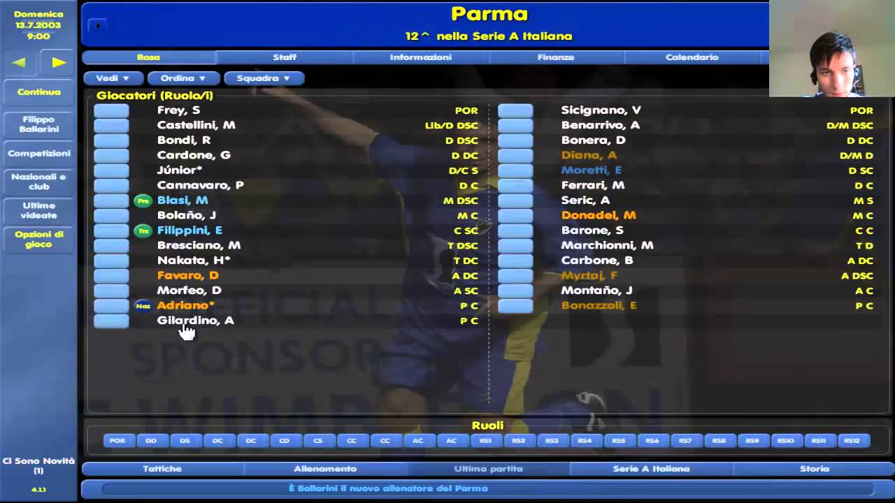 Scudetto 03-04 Carriera Episodio 1-L'inizio