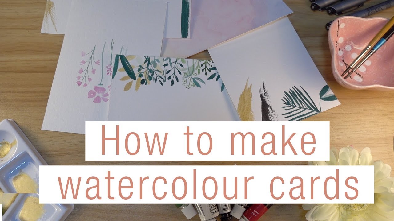 Super easy DIY watercolour cards | 