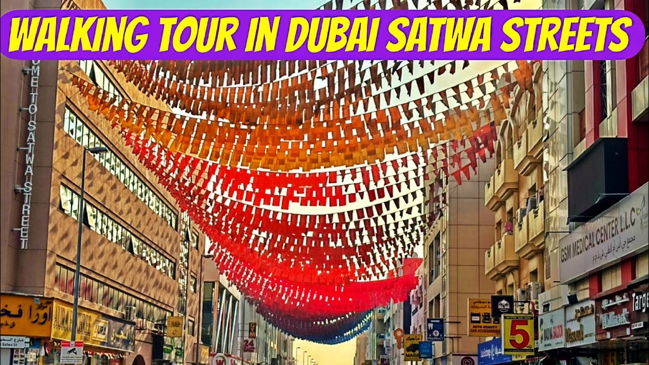 Walking tour in Al Satwa Market ,Dubai Textile Food & Real Street Life Filipino Shops DXB Vlogs