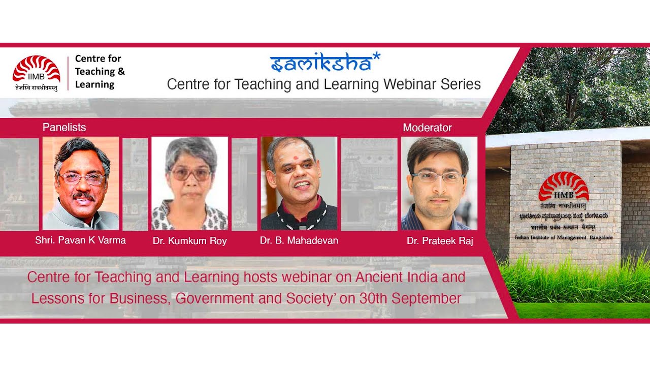 Panel discussion on Ancient India and Lessons for Business, Government and Society