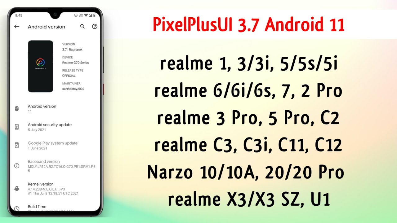 PixelPlusUI 3.7 Android 11 Custom Rom For realme Devices | realme C3 PixelPlusUI 3.7 Update ~ 🔥🔥🔥