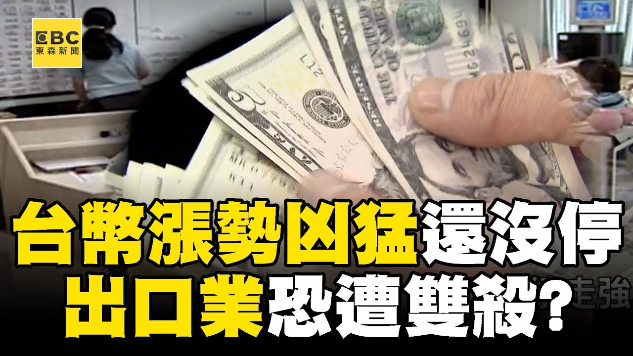 台幣漲勢凶猛還沒停！？ 升值壓力+關稅夾擊...出口業恐面臨「雙殺」窘境！？