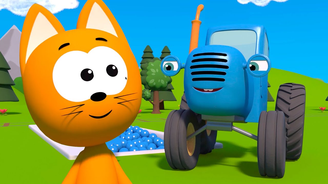 Learn colors with Meow meow Kitty Games &ndash; Tractors and color balls