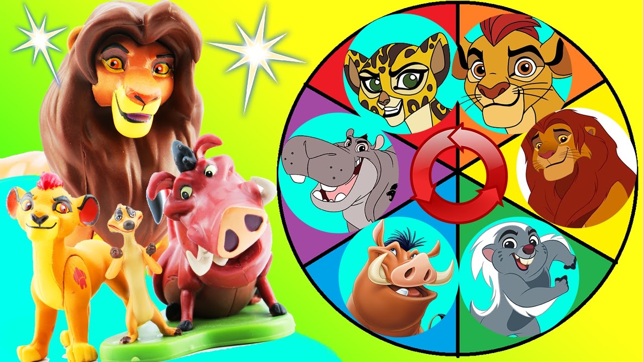 Lion Guard Spin The Wheel Game! Kion, Simba, Beshte, Fuli & Ono save Bunga with Toy Surprises & Fun!