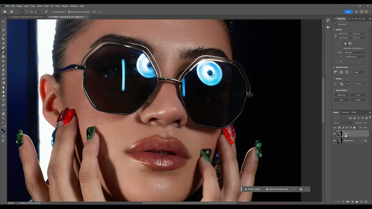 Easy! Remove Reflections from Sunglasses in Photoshop in seconds!  [TUTORIAL]