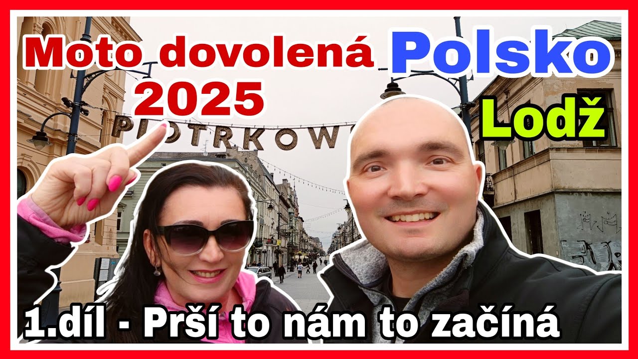 Moto Dovolená Polsko 2025 🇵🇱 | (1. díl) Lodž, Déšť a Luxusní Vila + BlendyGo 3 GLOW 🌟