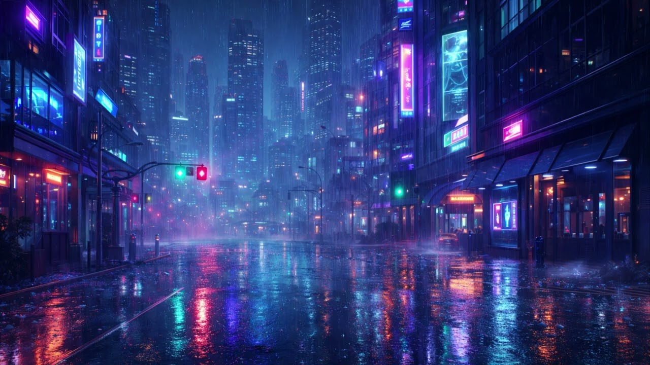 3 小時 霓虹夜晚環境音 ASMR｜城市氛圍・專注放鬆 3 Hours Neon Night Ambience  Atmosphere for Focus & Relax