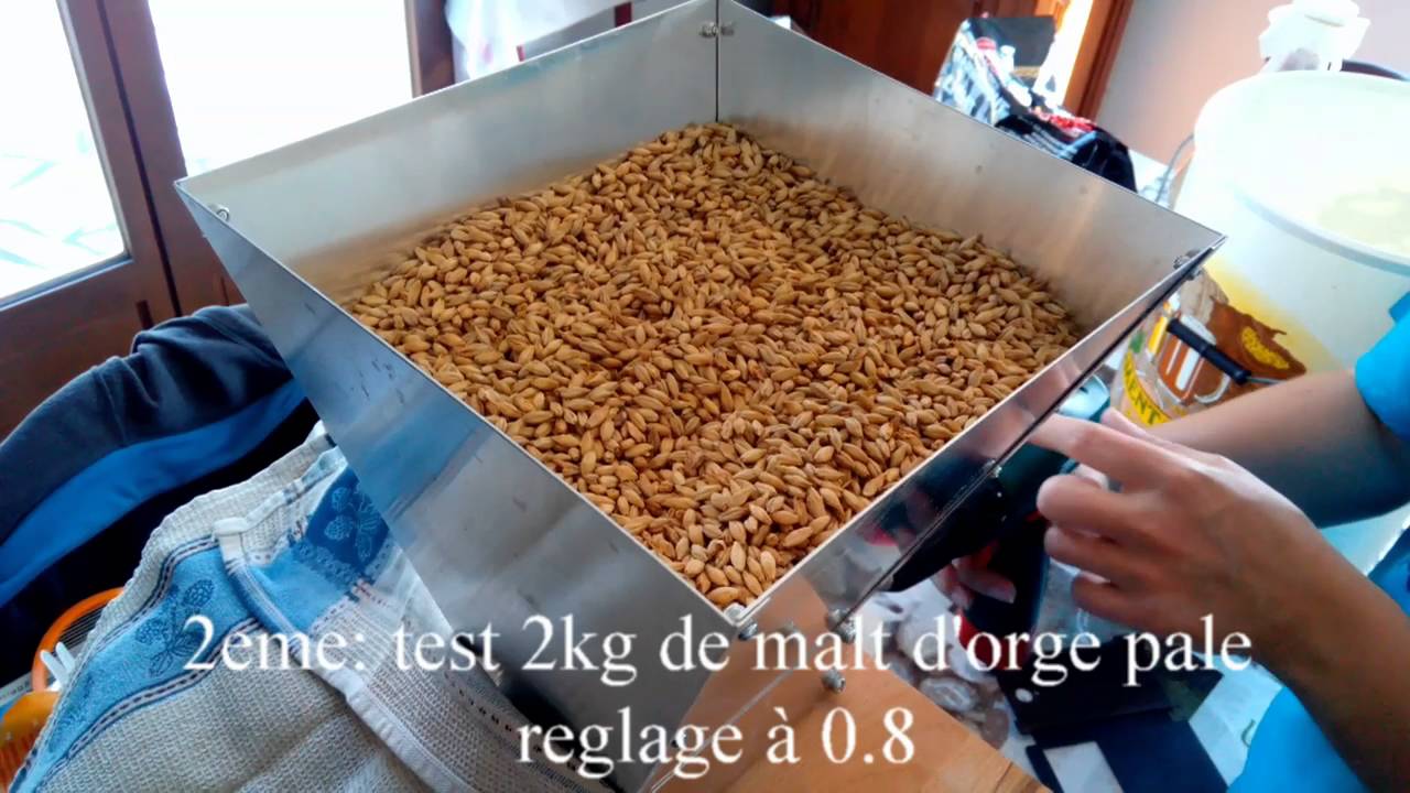 test : moulin 2 rouleaux inox malt mill microbrassage.com (brasser sa propre bi&egrave;re maison)
