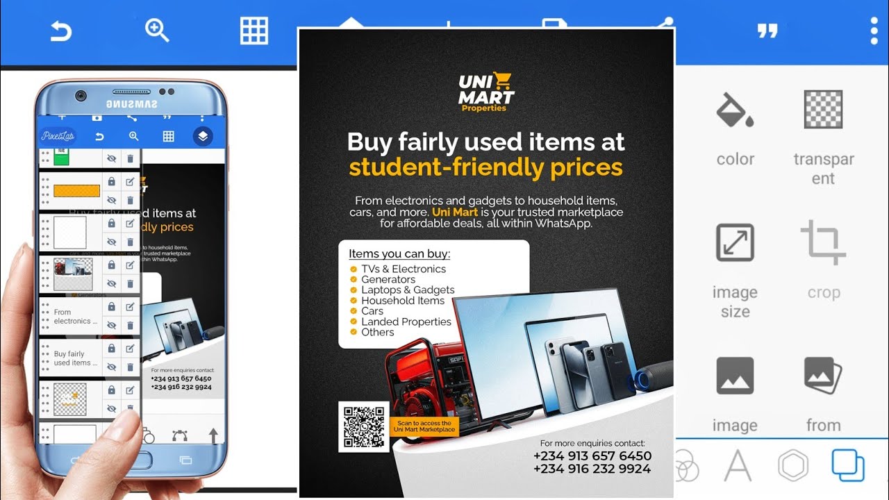 How to Design a Marketing Flyer on Phone | Pixellab Tutorial for Beginners