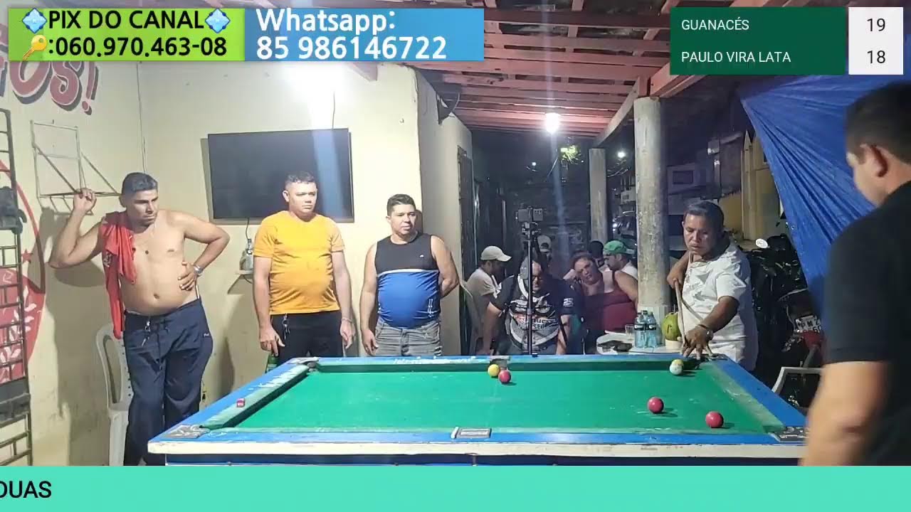 AO VIVO - GUANACÉS 🆚️ PAULO VIRA LATA 6MIL REAIS. #SINUCAAOVIVO #AOVIVO