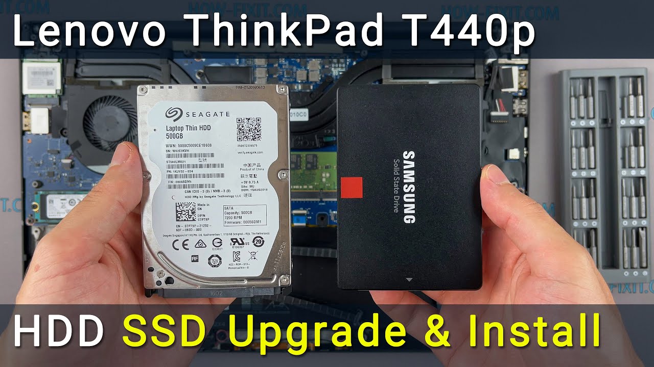 Замена и установка SSD или жестки диск в ноутбук Lenovo ThinkPad T440p