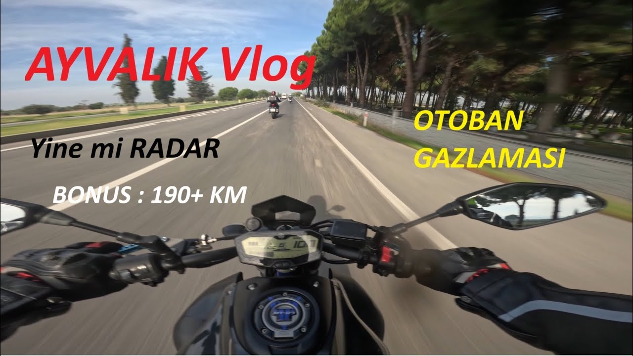 MT07 ile İzmir'den Ayvalık'a gittik. yolda radara denk geldik. yine mi ceza ?PART 1