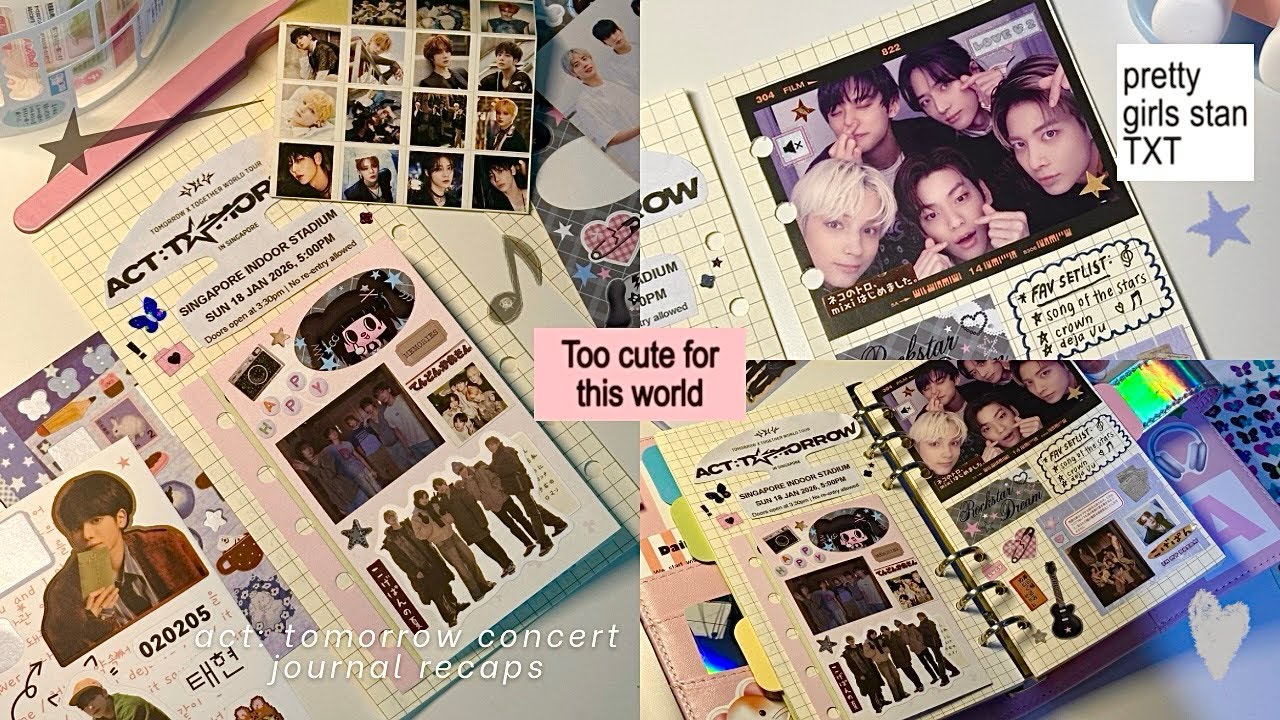 journal with me ★ txt act: tomorrow concert recaps deco *ੈ✩‧₊˚