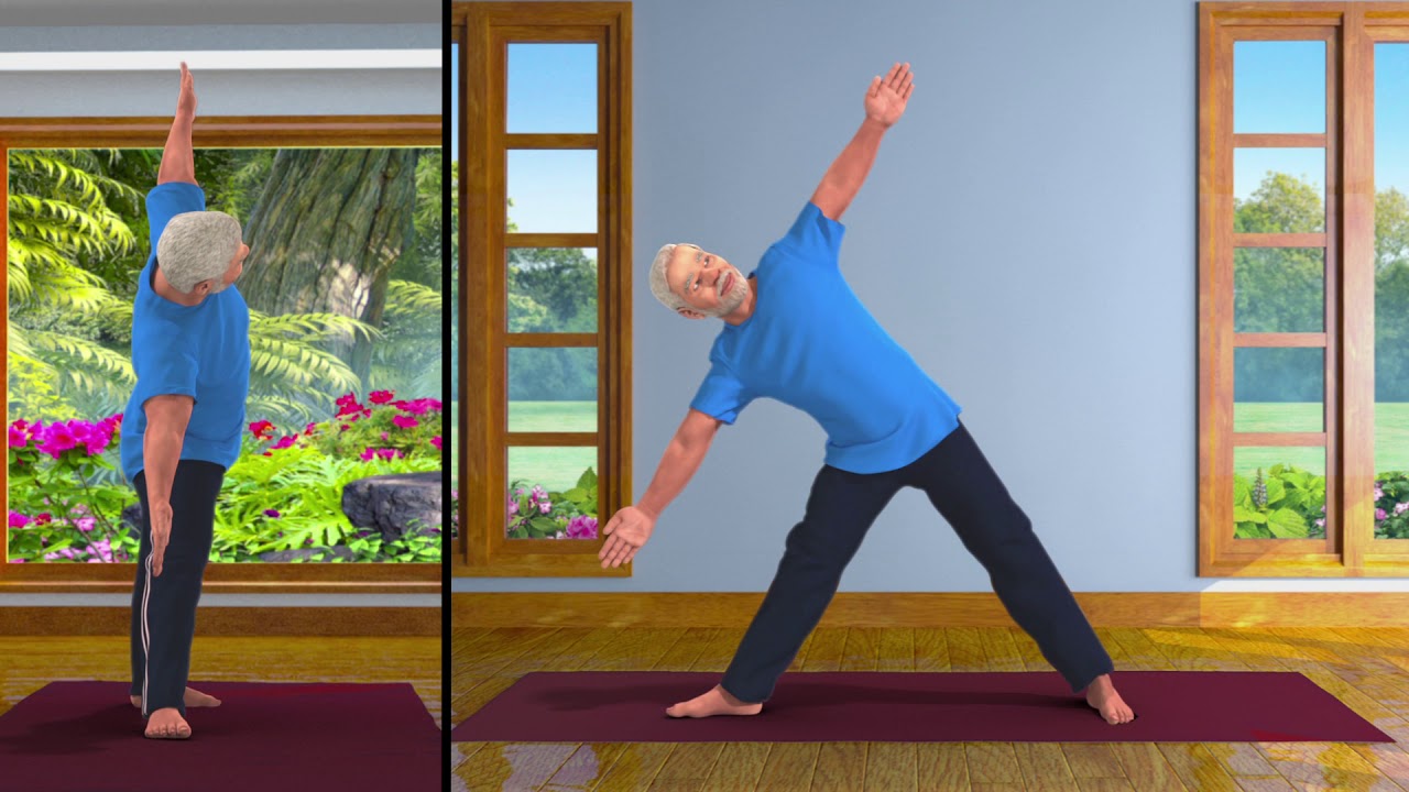 Yoga with Modi: Trikonasana English