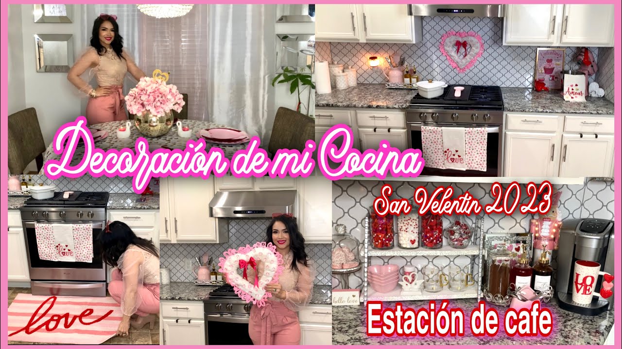 San Valentin 2023 💖 Decoración de mi Cocina para San Valentin 💖 Mi Estación de café 