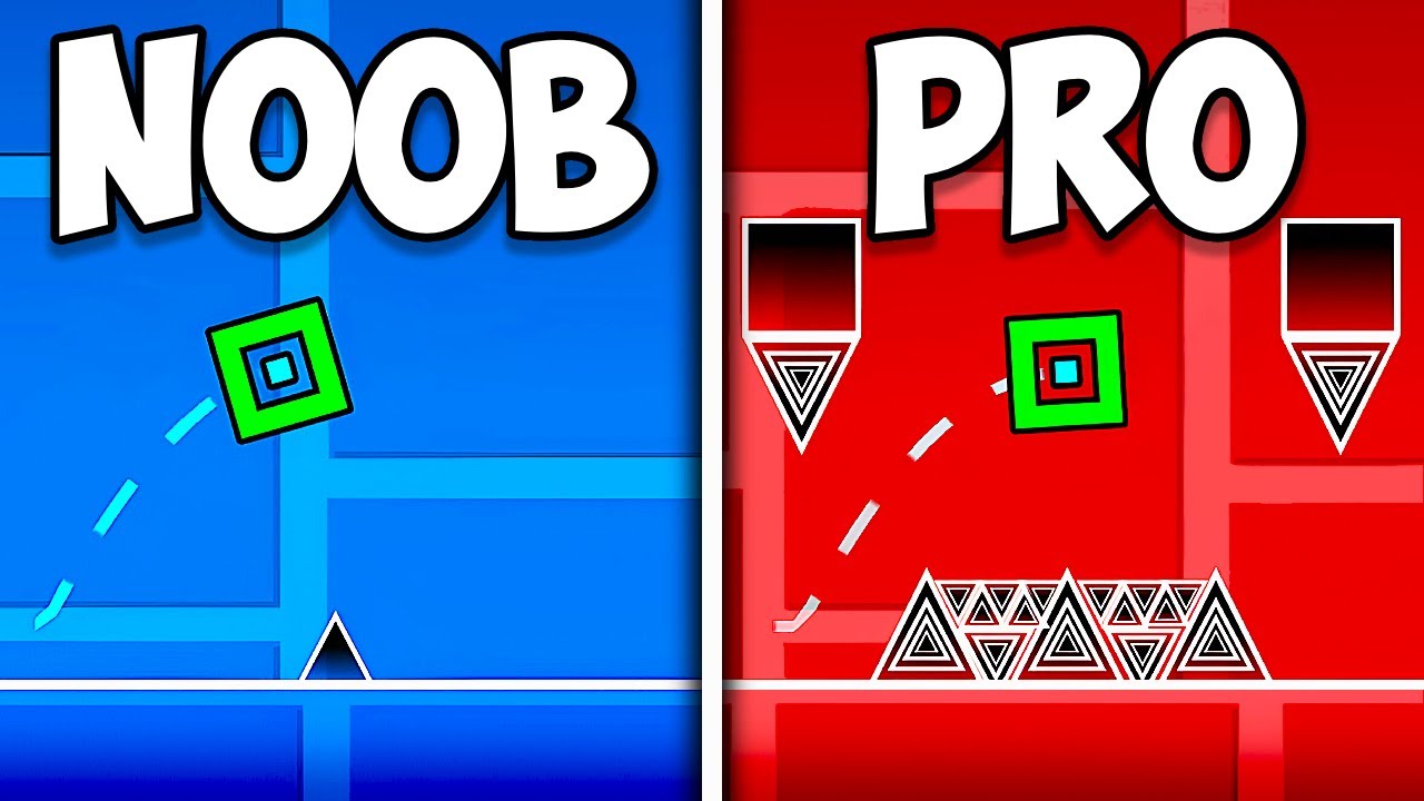 NOOB vs PRO Geometry Dash Challenge Swap