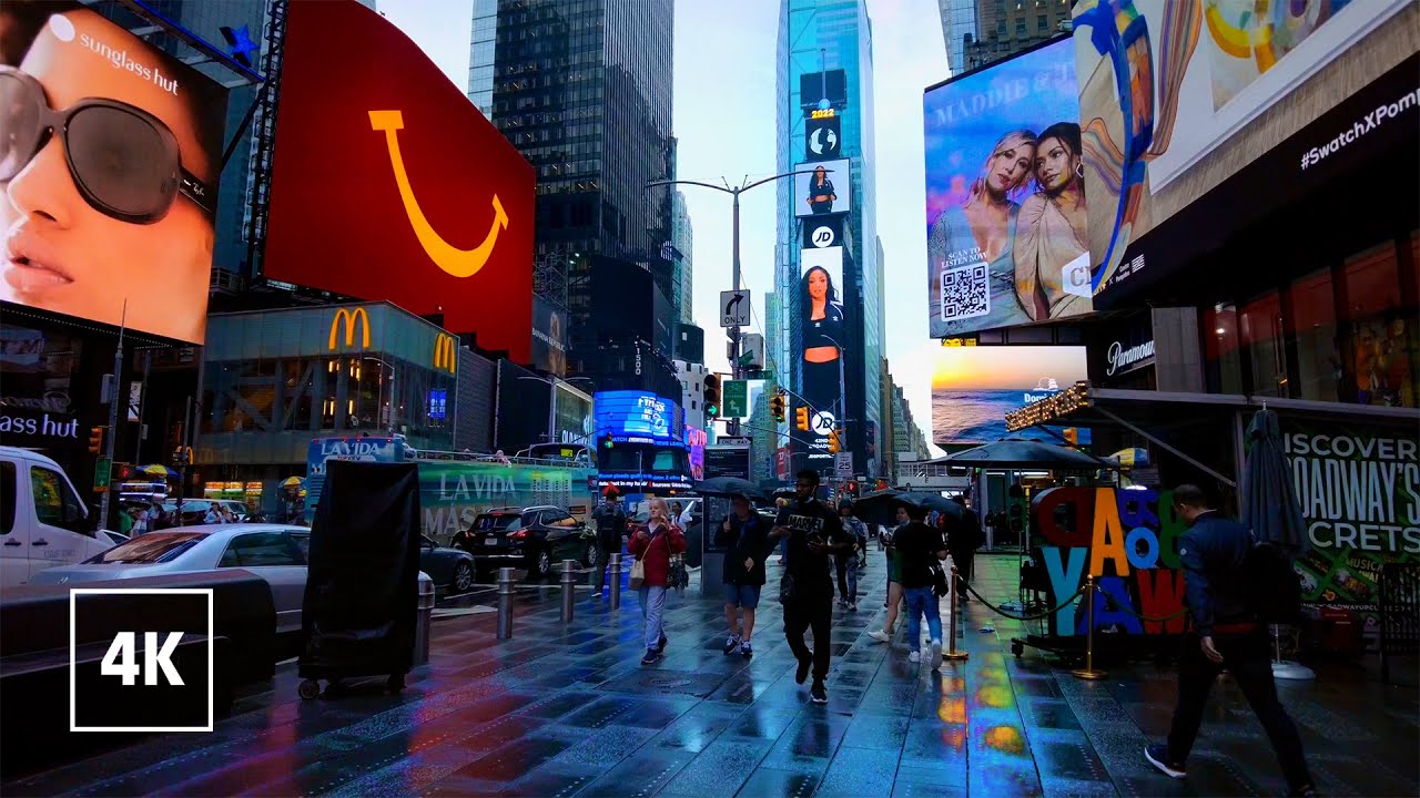Rainy Day in NEW YORK ☔️ Broadway, NYC