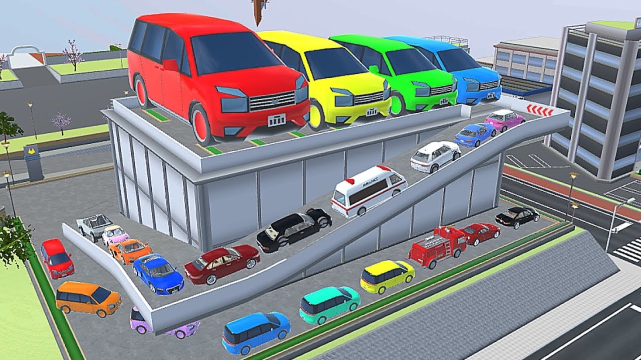 ALL RAINBOW COLOURS CARS COLLECTION AT SHOWROOM ✅✅ || SAKURA SCHOOL SIMULATOR ✅✅ || SAKURA SCHOOL 🏫