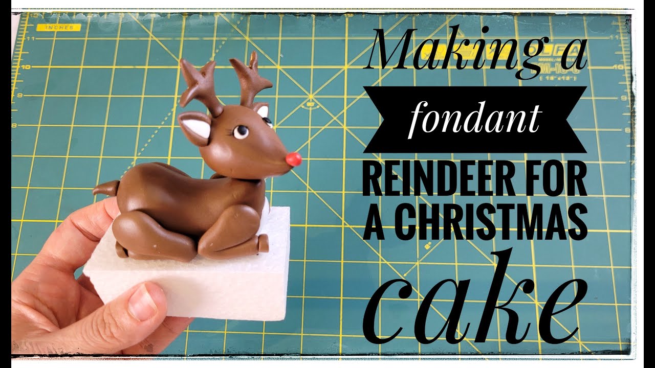 Making a fondant reindeer for a Christmas cake/santa claus fondant topper/for beginners