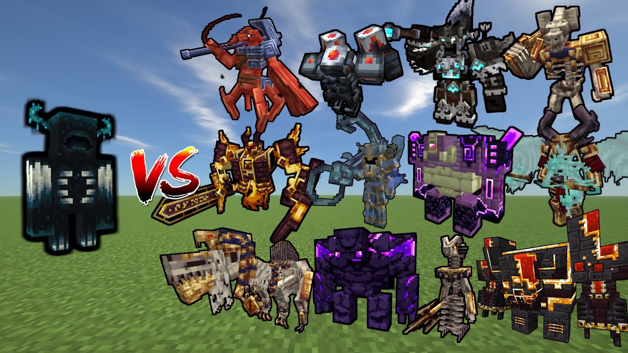 Warden VS L_Ender 's Cataclysm Mobs - Minecraft Mob Battle -