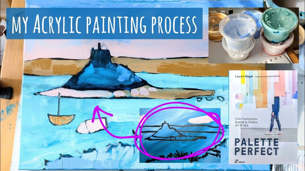 An Acrylic Painting Process, Plus Art Book Review & Flip-Through 'Palette Perfect' By Laura Wager