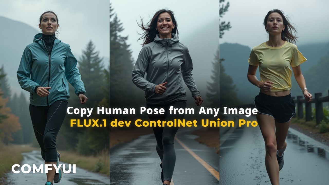 Копировать позу человека с любого изображения | FLUX.1 dev ControlNet Union Pro ComfyUI Tutorial
