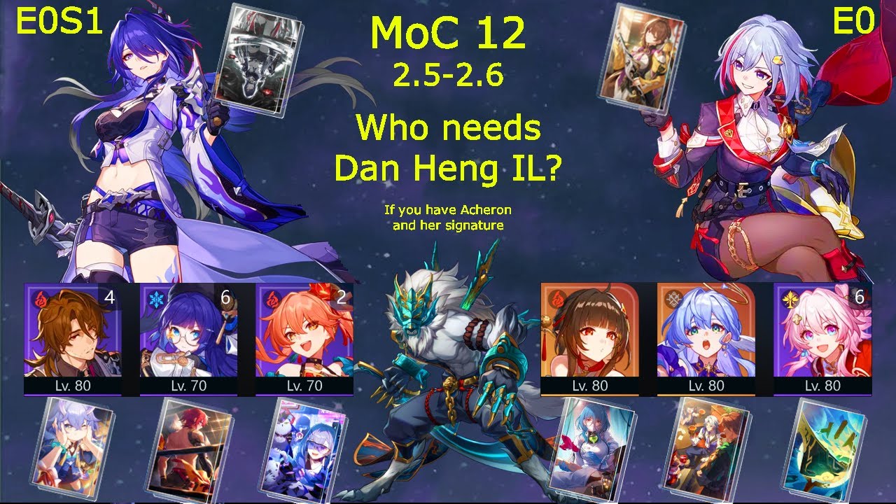 E0S1 Acheron & E0 Topaz Hypercarry | MoC 12 | 2.5 - 2.6 Honkai Star Rail