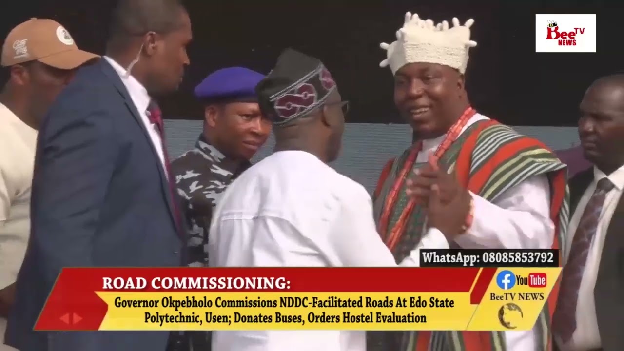 Governor Okpebholo Commissions NDDC-Facilitated Roads At Edo State Polytechnic, Usen; Donates.