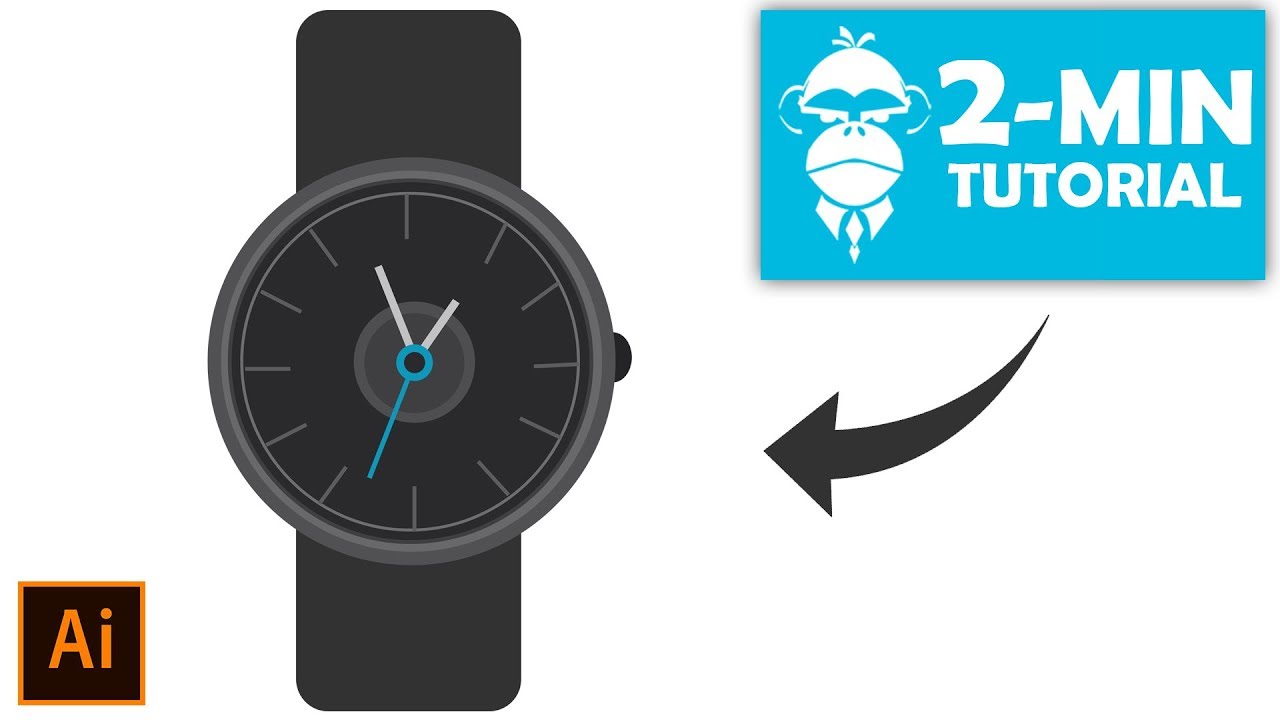 Flat Design Watch - Illustrator Tutorial