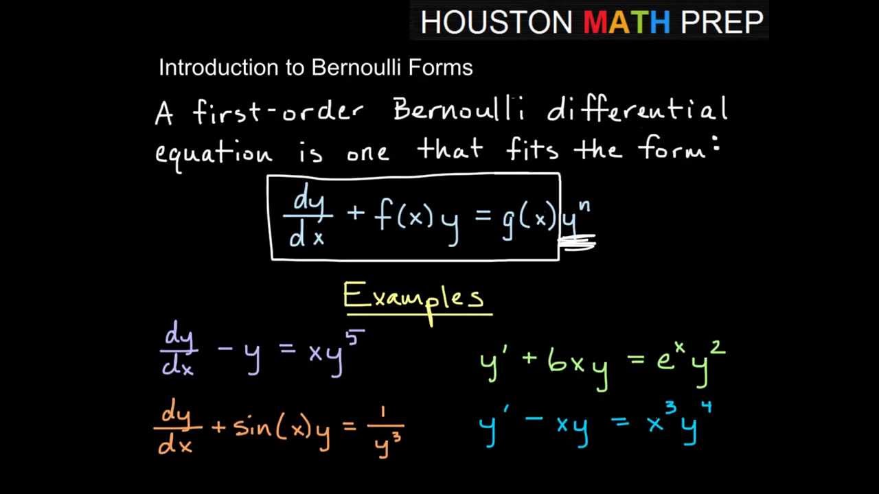 Bernoulli First Order Equations - Intro