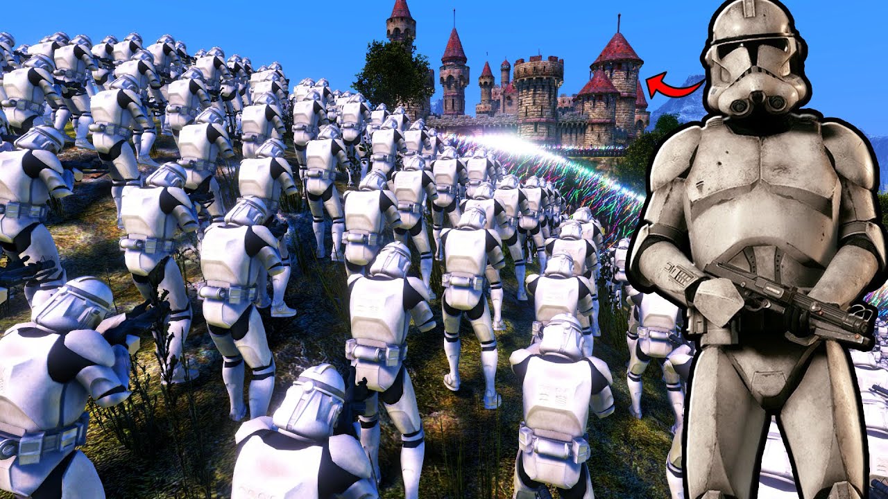 50,000 Clones Order 66 Siege JEDI CASTLE!? - UEBS: Star Wars Mod Battle Simulator