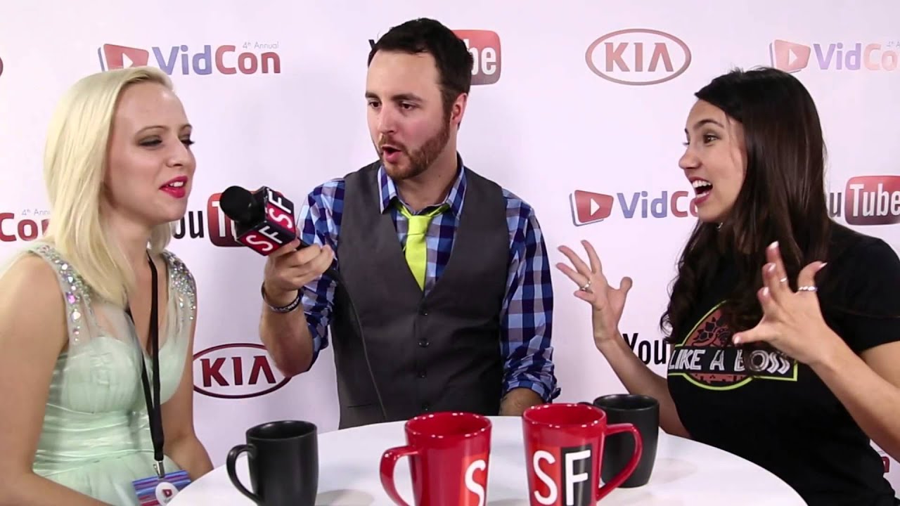 Jake Coco and Madilyn Bailey Backstage at VidCon with Sourcefed!