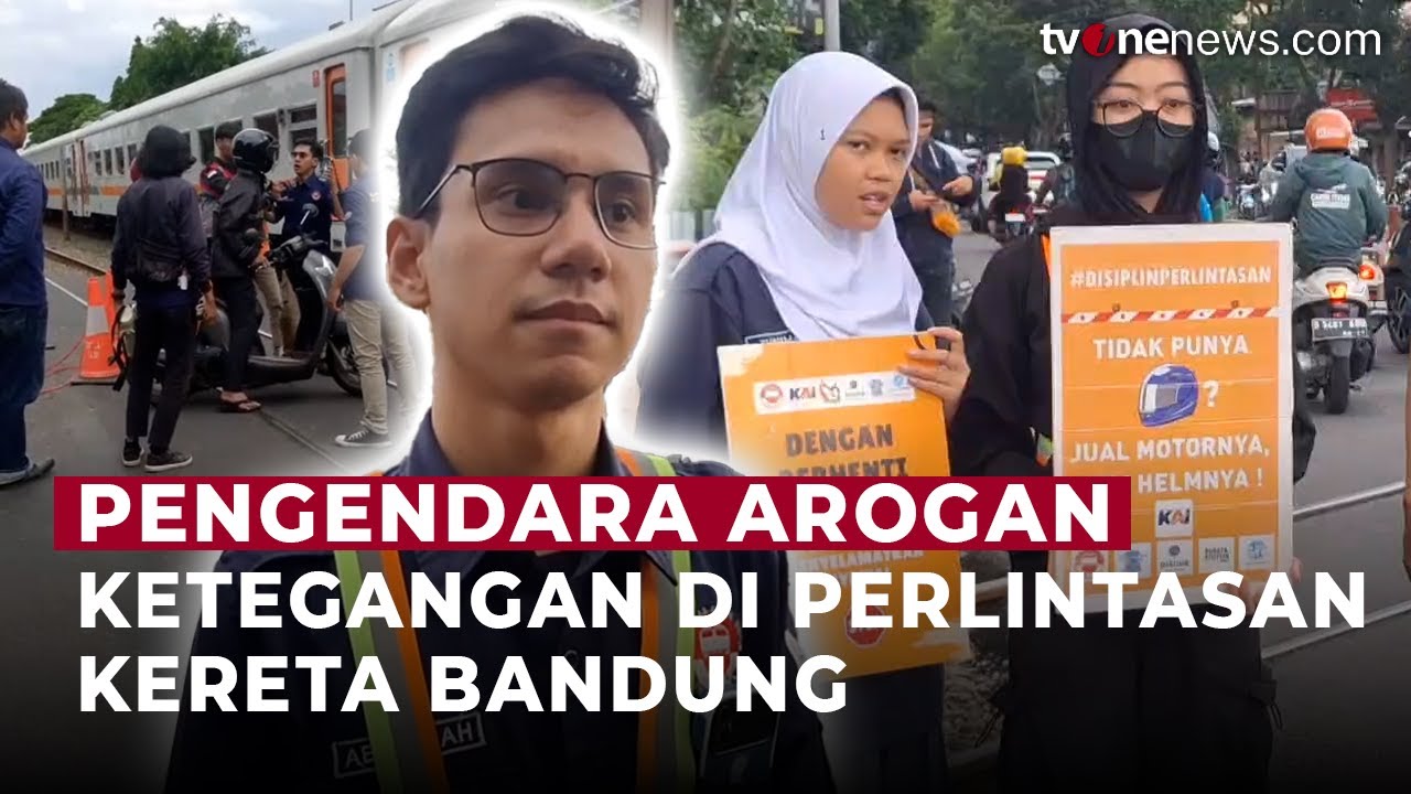Tak Tahu Terima Kasih, Pengendara Motor Marah Saat Ditolong Penjaga Palang Kereta | OneNews Update