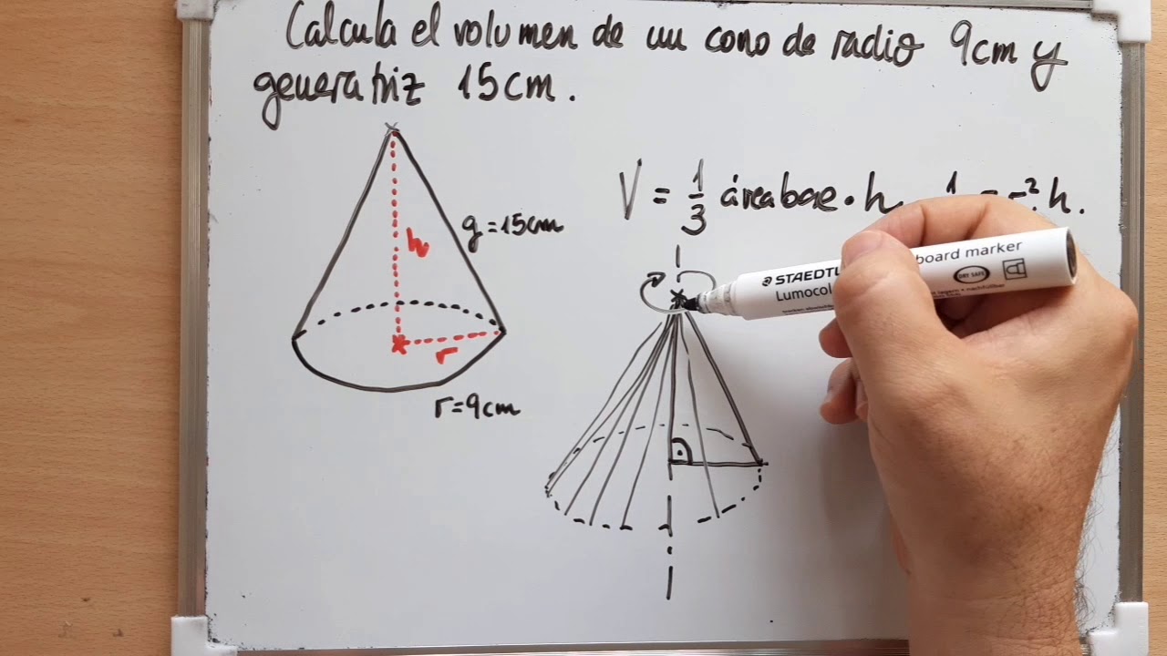 Volumen cono radio generatriz